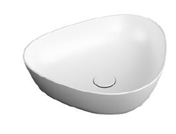 Треугольная раковина-чаша, 47 см, матовая, белая, VitrA PLURAL, 7812B401-0016