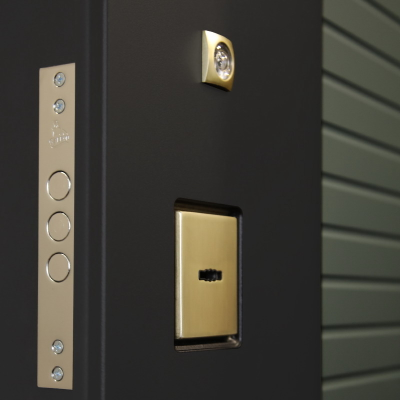 Стальная дверь   Сингапур с зеркалом. Заказная модель.