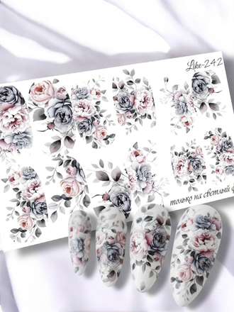 Слайдер-дизайн для ногтей LIKE-242