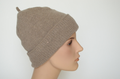 Женская кашемировая шапка с отворотом Визио Италия