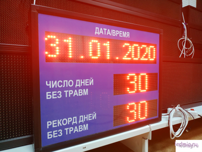 Табло отсчета дней без происшествий