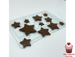 Форма пластик Звезды Плоские силуэты