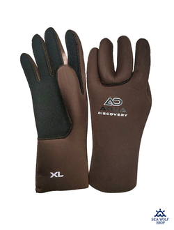 Перчатки неопреновые 7мм AquaDiscovery CLASSIC brown ОП р.XL