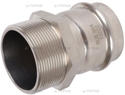 Переходник ROMMER ВПр-НР, 54х2 из нержавеющей стали прессовой