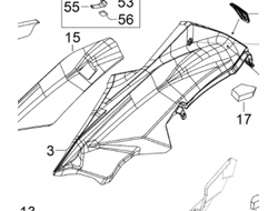 Левая панель капота оригинал BRP 517305419 для BRP LYNX/Ski-Doo