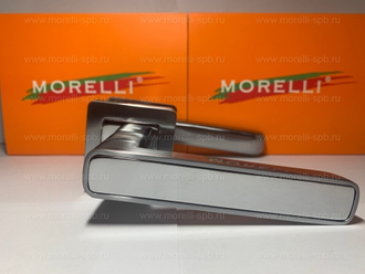 Дверные ручки Morelli "FLEX" MH-44 SC/CP-S55 Цвет - Мат. хром/полированный хром