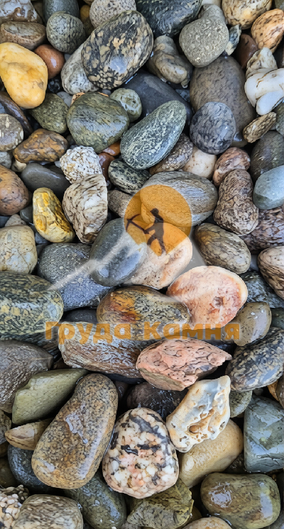 Галька серо-синяя пёстрая речная, 20-40 мм