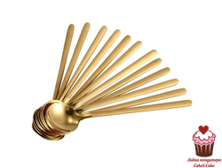 Ложка десертная для сервировки, 13см, цвет золото