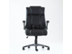 Кресло Barneo K-44 для руководителя черная кожа, газлифт 3кл, PU-X18