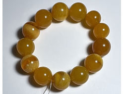 Браслет шары из натурального янтаря