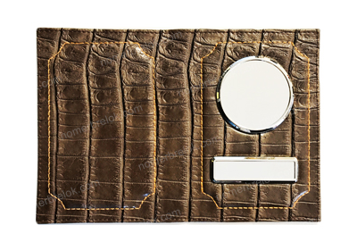 «КРОКОДИЛ» КОЖАНАЯ ОБЛОЖКА ДЛЯ АВТОДОКУМЕНТОВ В КОМПЛЕКТЕ С ЛИНЗАМИ. ЦВЕТ: СВЕТЛО-КОРИЧНЕВЫЙ