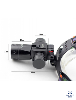 Фонарь для дайвинга налобный Yupard T6-1000Lm-белый