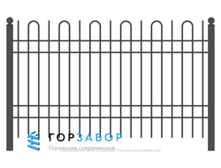 Металлический сварной забор SZ15-07 для частного дома