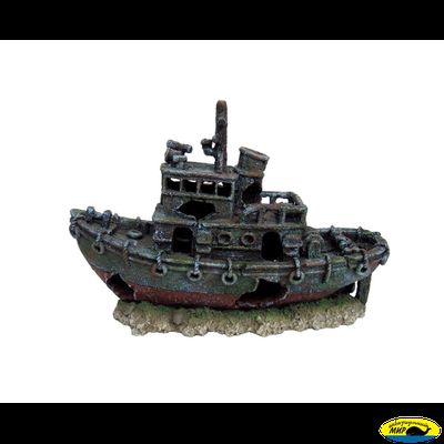 2290340-ART Затонувший баркас 30,5*12*20см