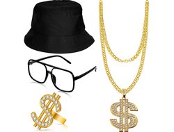 Набор Новый русский  (панама, очки, подвеска, кольцо )