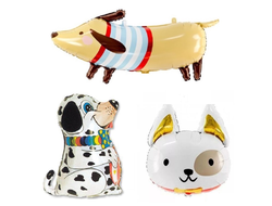 шар с гелием 48-90 см такса, собака, далматинец (на выбор)