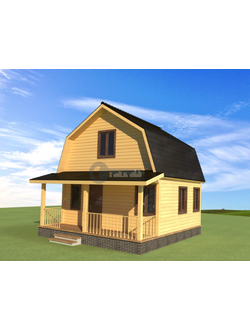 Визуализация дачного дома из бруса д21