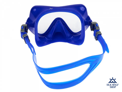 Маска с трубкой Sargan "БАТТЕРФЛЯЙ-М" черно-ярко синий