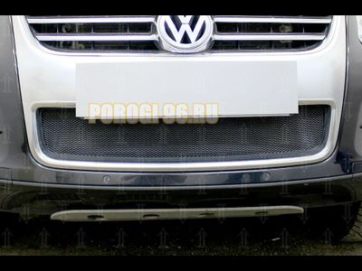 Защита радиатора Volkswagen Touareg I 2007-2010 black низ