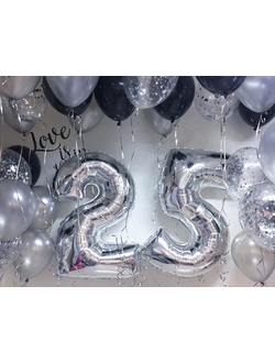 серебряные фольгированные цифры краснодар