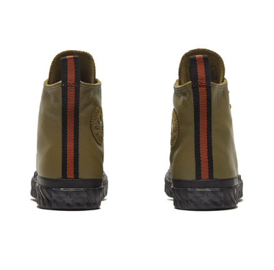 Оригинальные кожаные кеды Конверс зеленые высокие 168846C фото