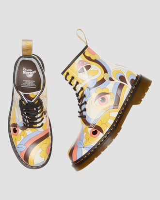 Ботинки Dr. Martens Vegan 1460 Retro Kemble Parchment Beige