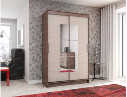 ЛДСП Шкаф-купе ЭЛЕГАНТ 1 Ясень Шимо темный-светлый