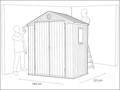 Сарай "Дарвин 6х4" (размеры 183 х 121 см), коричневый