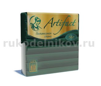 полимерная глина "Артефакт", цвет-изумрудный, брус 56 гр.