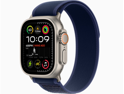 Apple Watch Ultra 2 (2024) Black Titanium Case Trail Loop Blue S/M