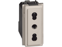 Розетка итальянского стандарта Bticino Living Now, механизм цвет песочный - KM4180