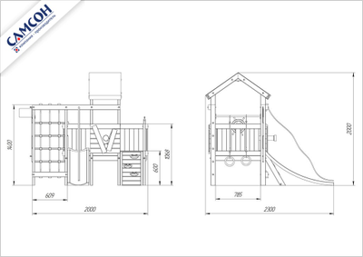 Детская игровая кровать-чердак НЕМО