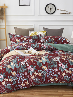 Постельное белье мако-сатин евро 200x220x1 250x270x1 50x70x2 70x70x2 TIS07-868