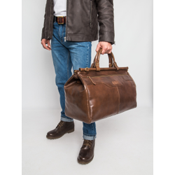 Кожаный саквояж Otranto Premium brown (арт. 4006-63)
