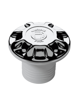 Заливная горловина для топлива Can-SB TP2186 Ø88x78 под шланг Ø38мм из белого пластика с хромированной крышкой