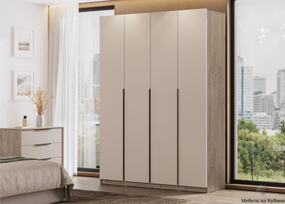 ШК 5 1600 шкаф четырехстворчатый распашной Дуб Эндгрейн/Меланж