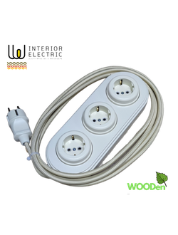 удлинитель  слоновая кость