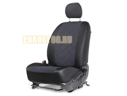 Чехлы Алькантара RIVAL задняя спинка 40/60, рисунок Ромб для Volkswagen Polo V Sd 2009-2020