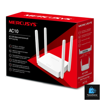 Роутер Mercusys Ac10 Двухдиапазонный Wi-Fi
