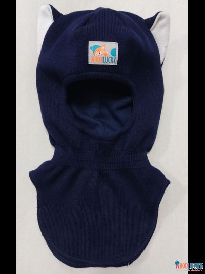 Шапка-шлем 25301-02 х/б подклад, темно-синий 44-46