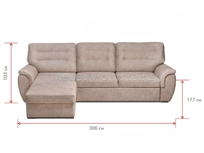 Диван угловой Валенсия (дельфин+оттоманка)