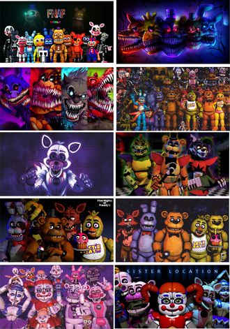 Наклейки по игре Five Nights at Freddy’s  , Пять ночей у Фредди № 1