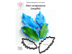 Набор вайнеров и каттеров "Лист остролиста (падуба)"