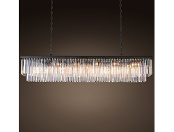 Люстра RH 1920s Odeon Clear Glass Fringe Grey iron 150