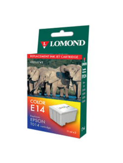 Картридж для принтера Epson, Lomonnd E14 Color, Многоцветный, 11мл, Водорастворимые чернила