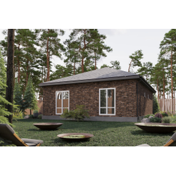 Одноэтажный дом с тремя спальнями 94.69м² + крыльцо 4.79м2 (S1)