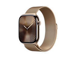 Apple Watch Series 10 46mm Gold Titanium Case with Gold Milanese Loop M/L
