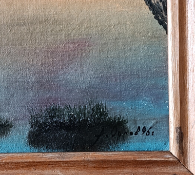 "Горный пейзаж" картон масло 1997 год