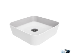 Раковина Creavit Loop LP040, квадратная, глянец белого цвета купить в магазине Marysя Краснодар