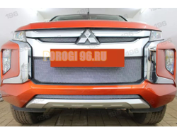 Защита радиатора для Mitsubishi L200 2019- chrome верх